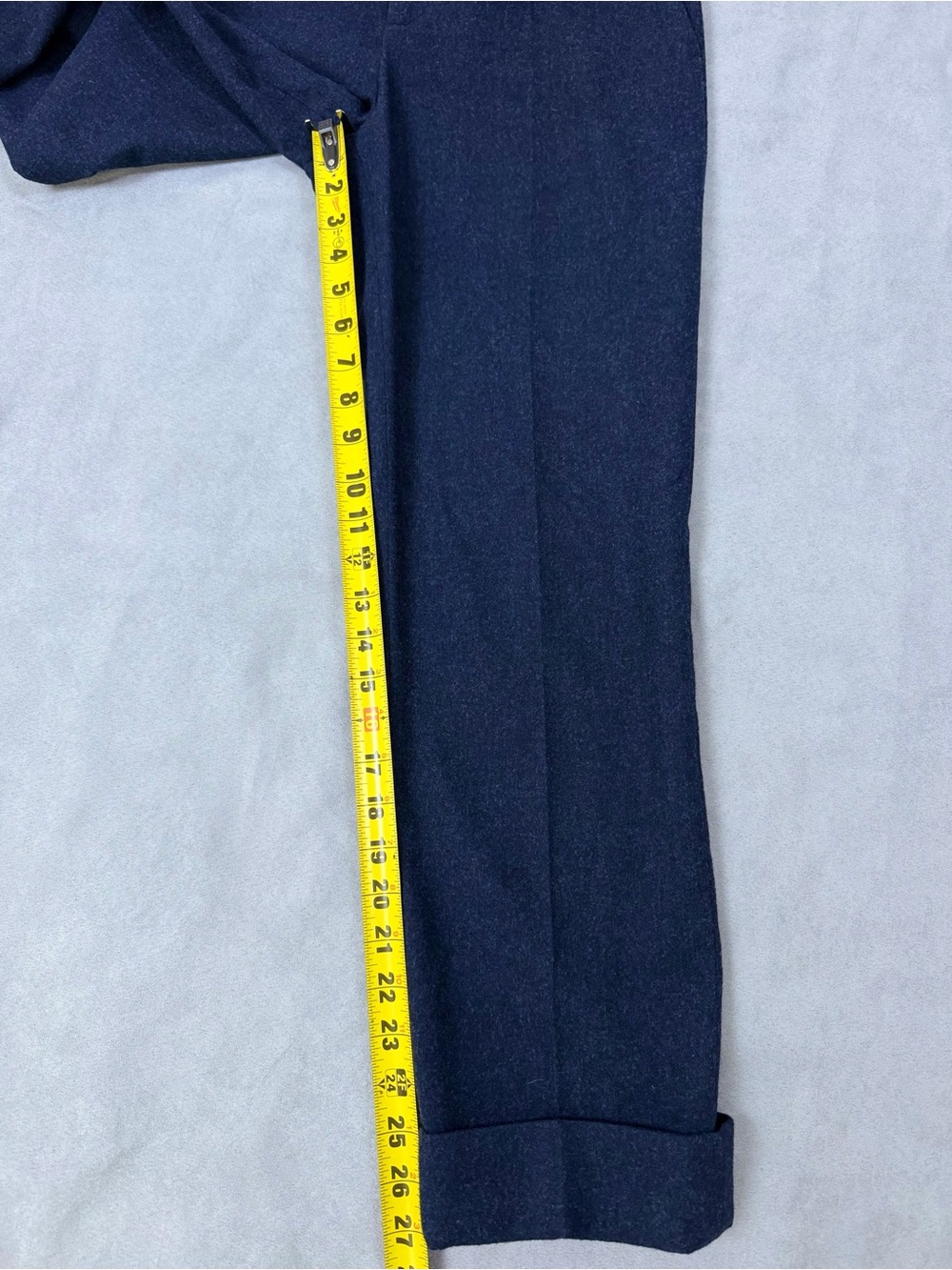 Chloe Women’s Wool Cashmere Trousers Abyss Blue Made in Italy - Picture 10 of 12